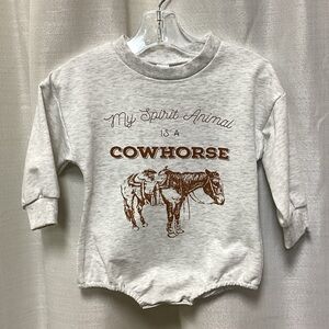 Cowhorse Kids Sweatshirt - Light Gray
